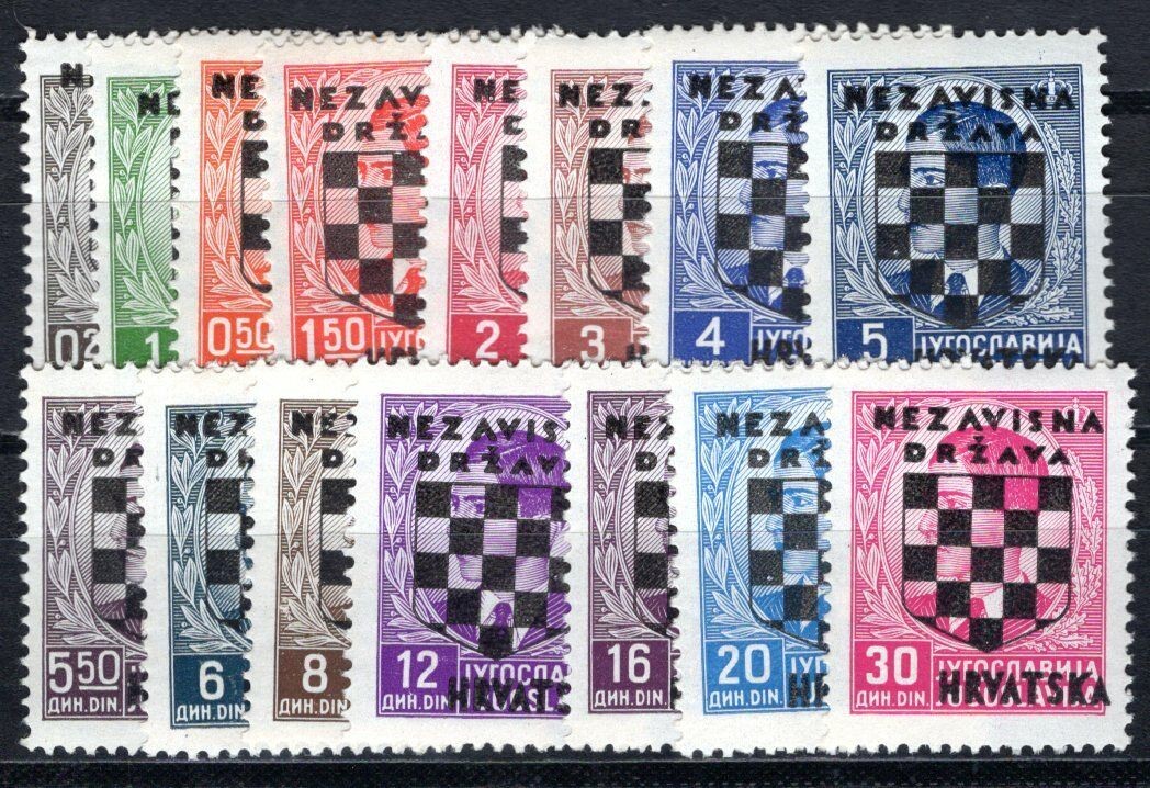 CROATIA 1941 9-23 ** MNH BEAUTIFUL SET (I2897
