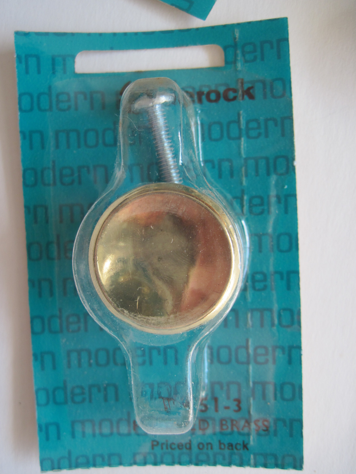 5 (+more) MCM Concave Vtg Polished Brass Knobs NOS Amerock 1" Round Small T-551