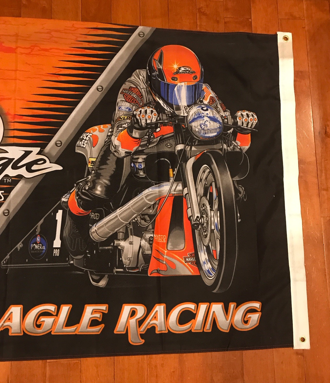 Harley Davidson Screamin’ Eagle Racing Wall Hanging Dealer Banner 3’x5’ Huge