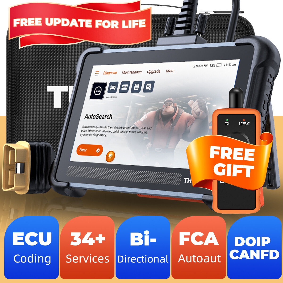 2025 ThinkScan 689 Bidirectional Car Coding Full System Diagnostic Scanner Tool