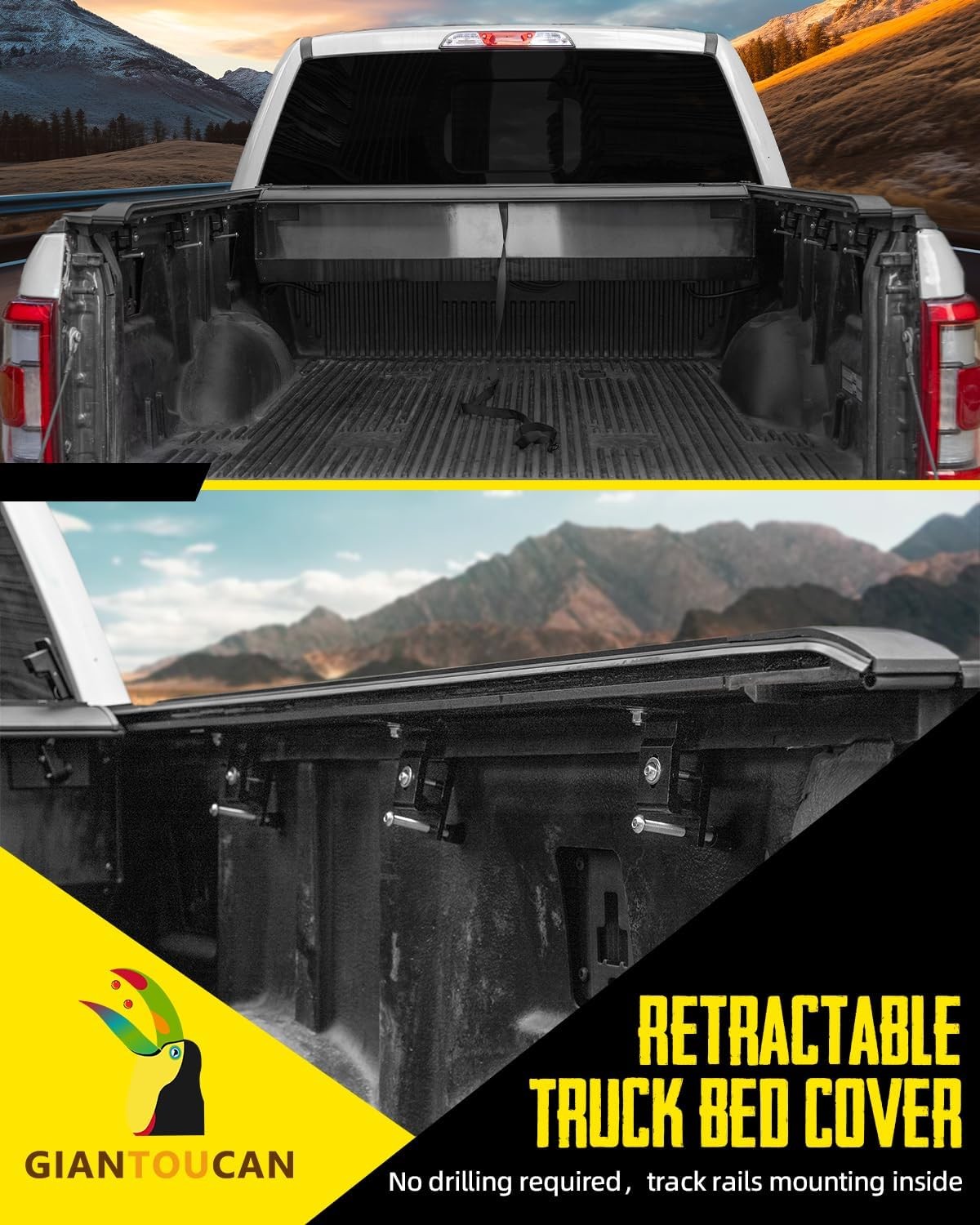 6.9ft Retractable Tonneau Cover for 20-26 Chevy Silverado/GMC Sierra 2500 3500HD