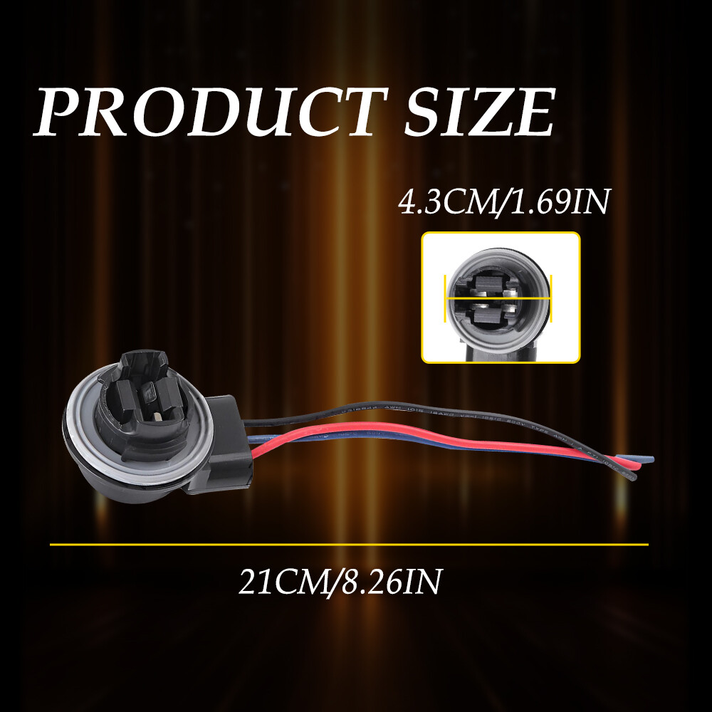 3157 Bulb Socket Brake Turn Signal Light Harness Wire Plug Connector for Jeep