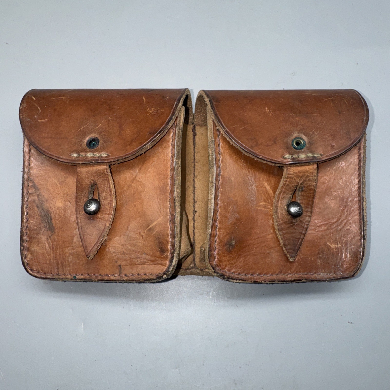 Authentic French Military Military Mas 49/56 Leather Ammo Pouch Magazine Rifle