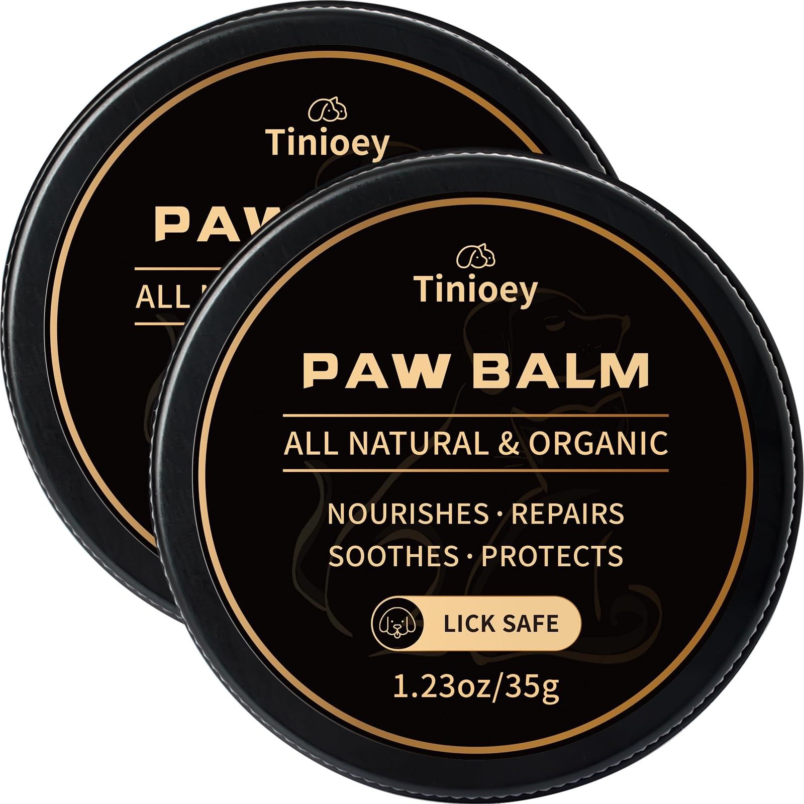 Natural Dog Paw Balm  Nose Moisturizer | 2 Pack Paw Protector  Soother