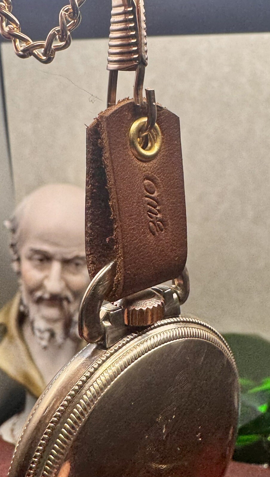 •NEW• Genuine Leather POCKET WATCH BOW / FOB STRAP; 1/ 2” Wide; BROWN-Handcrated