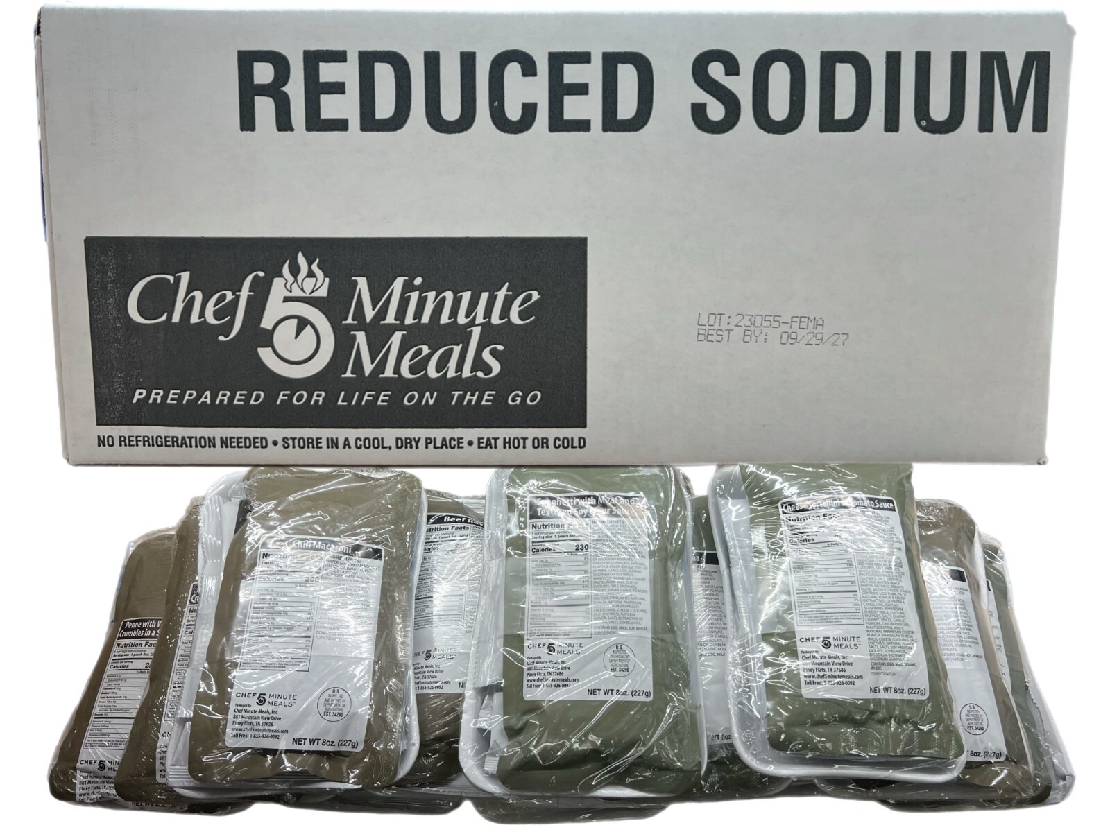 1 CASE Chef 5 Minute Meals Inspection Date 9/2027 or better 12 Meals MRE camping