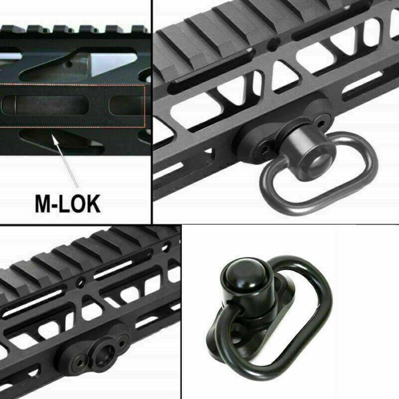 Single Point Rifle Sling Bungee Adjustable Strap MLOK Quick Release Sling Swivel