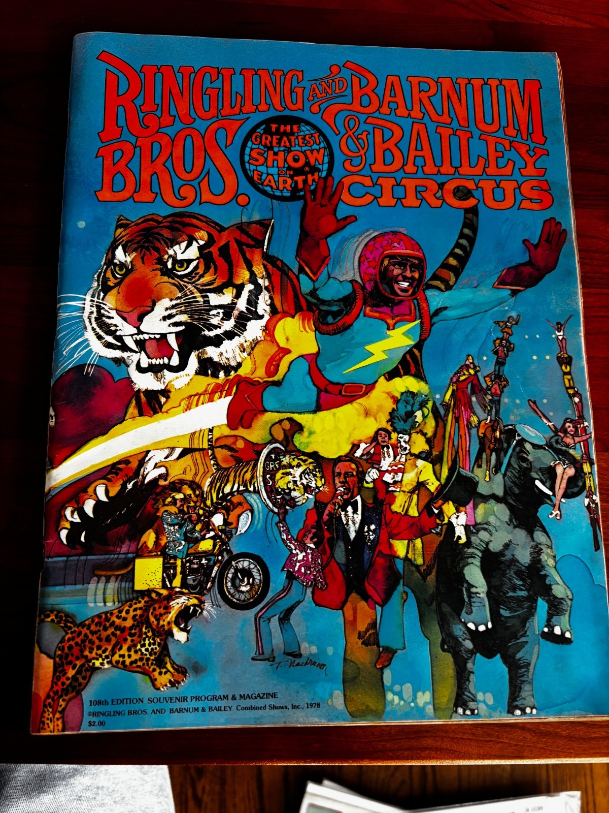 FREE SHIP! Ringling Bros Barnum Bailey Circus Magazine Program 1978 108th Ed
