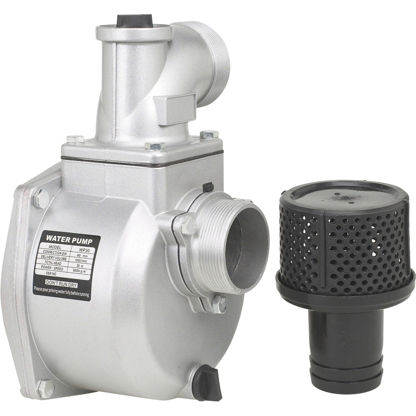 Semi-Trash Water Pump ONLY,  For Straight Keyed Shafts, 3in. Ports, 14,265 GPH