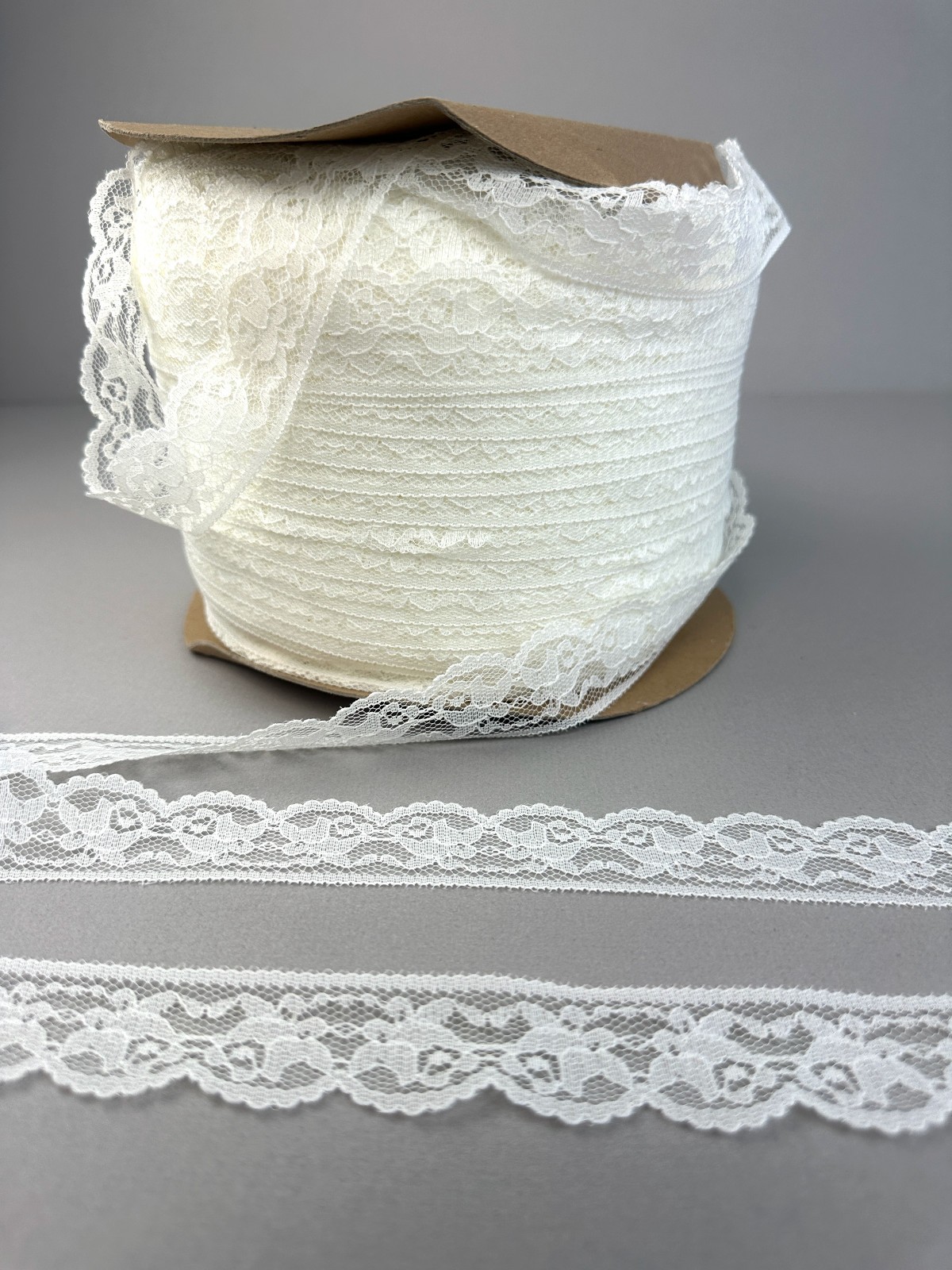 Lace Trim Spool 1/4"W 380 YDs 1 Spool Sewing Lingerie/ Klauber Brothers