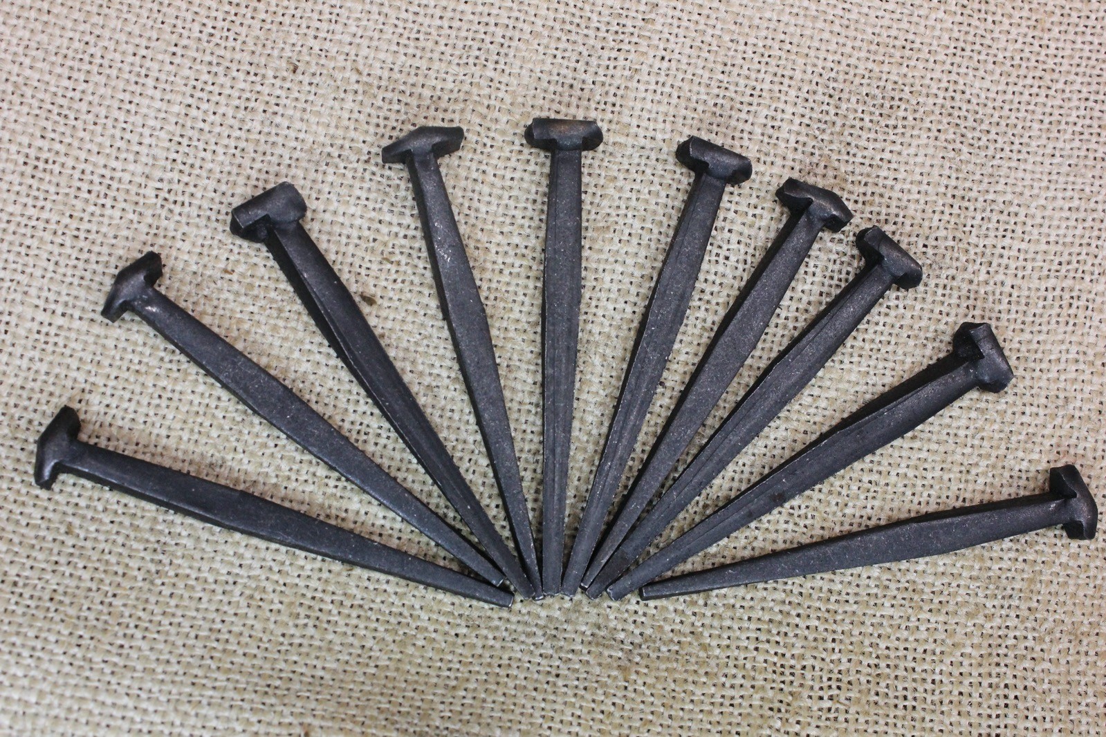 3" Rosehead 10 Nails HEAVY Spikes Square Wrought Iron Vintage Decorative Look