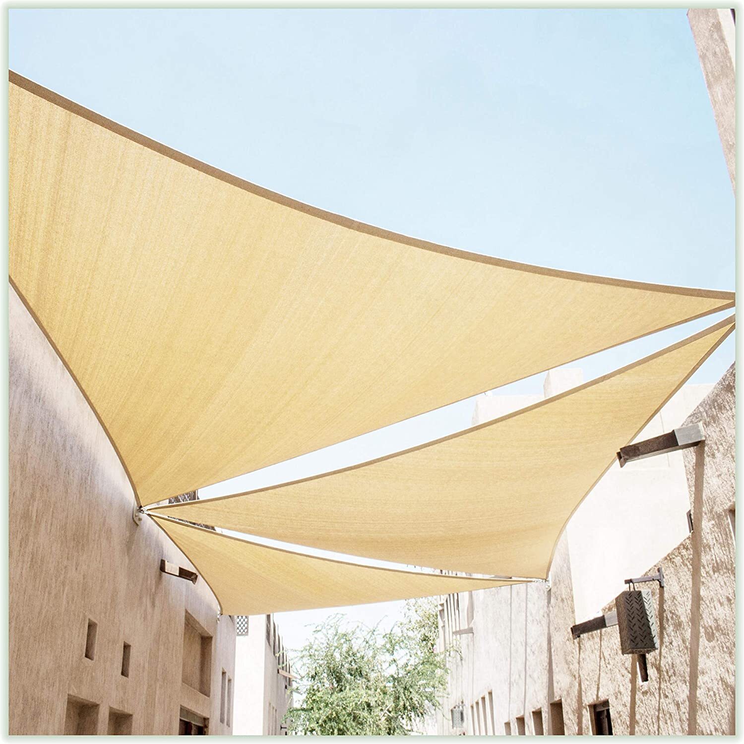 ColourTree Triangle Sun Shade Sail Outdoor Garden Patio Pool Awning Canopy Top