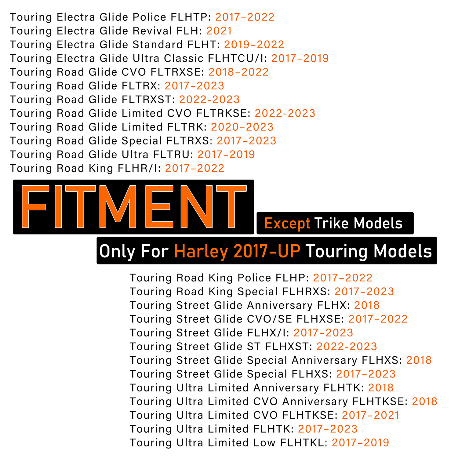 SHARKROAD Independent Header True Dual Exhaust for Harley 2017-Up Touring
