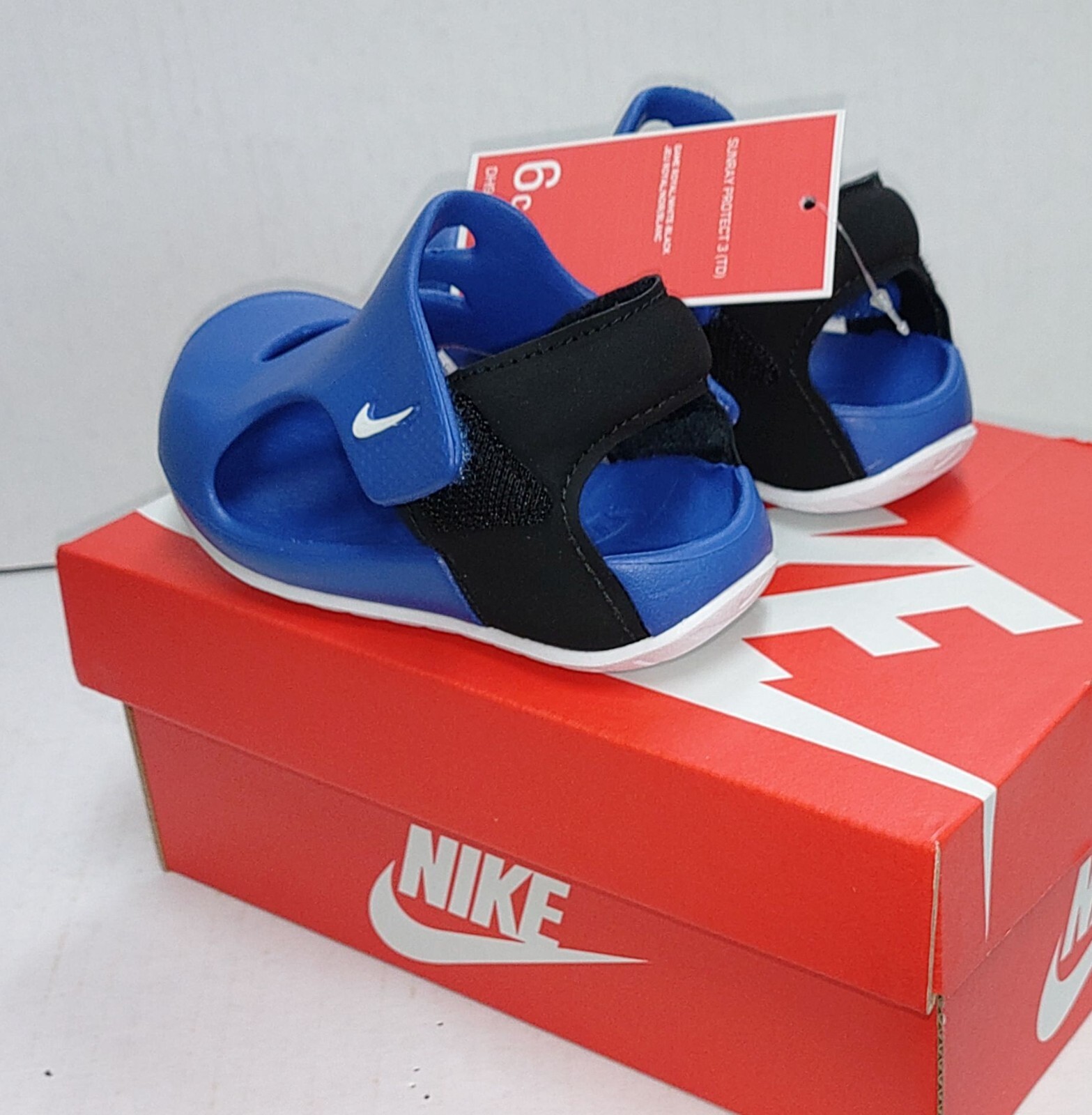 Nike Sunray Protect 3 (TD) Toddler Sandals Royal/White Black Size 6C DH9465-400