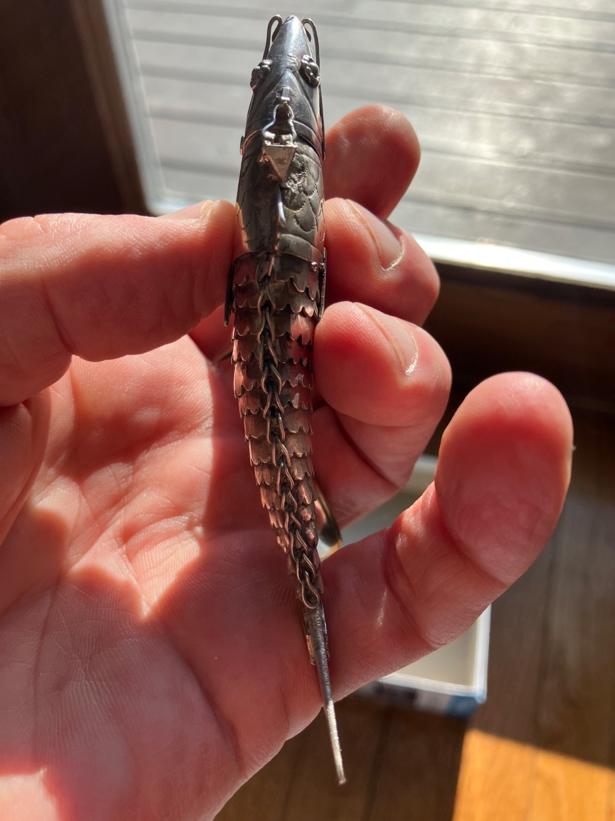 Vintage Silver Large Articulated Fish