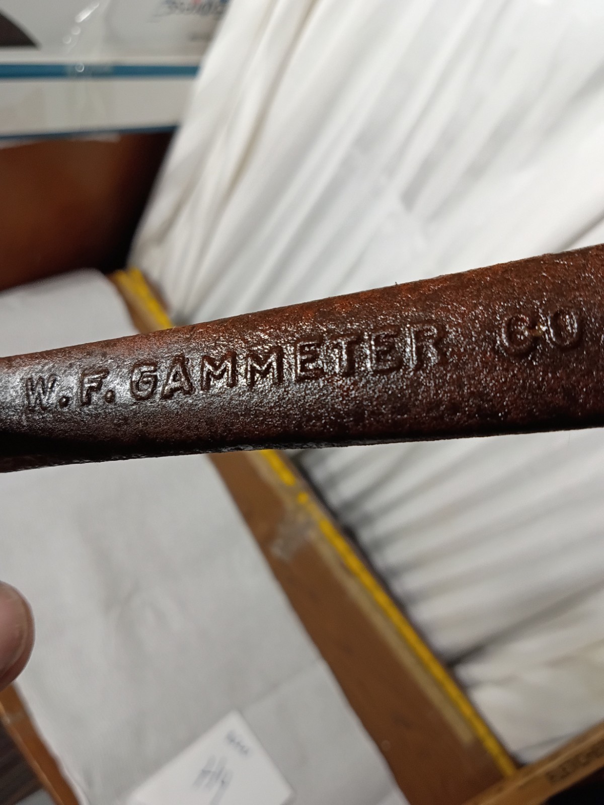 Antique W.F. GAMMETER Blacksmith Forge Iron Tool Tongs Pliers METAL BENDER B38