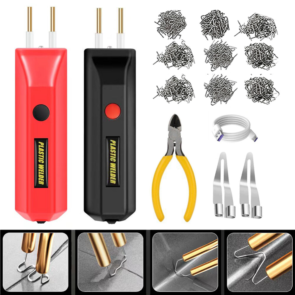 Rechargeable Hot Stapler Car Bumper Fender Welder Gun Plastic Repair 600 Staples