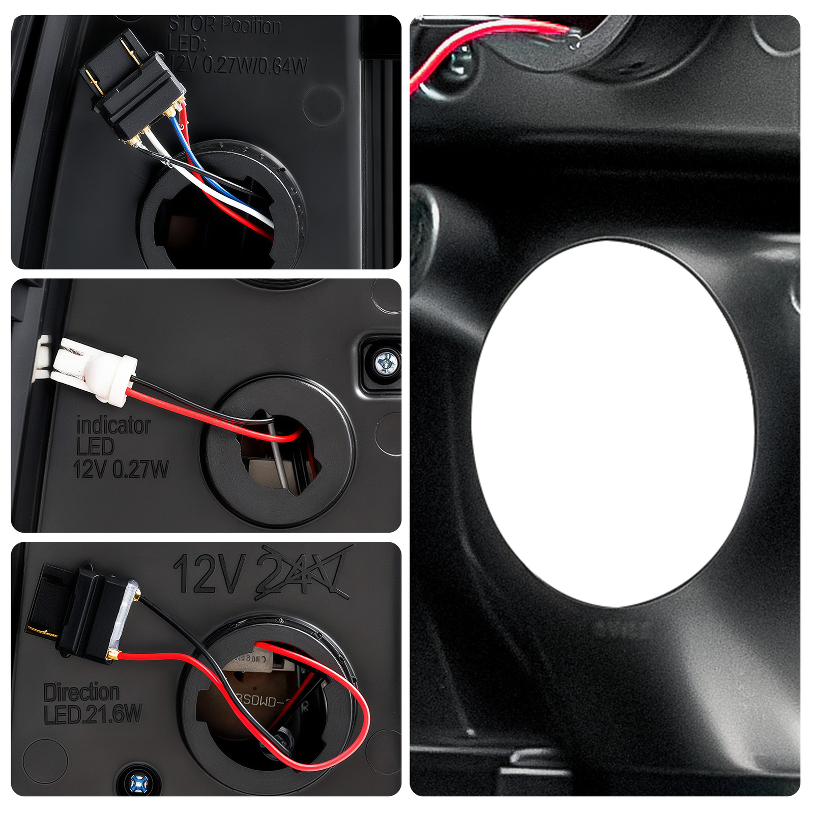 2003-2006 Chevy Silverado 1500 03-06 GMC Sierra Red LED Tail Lights Brake Lamps