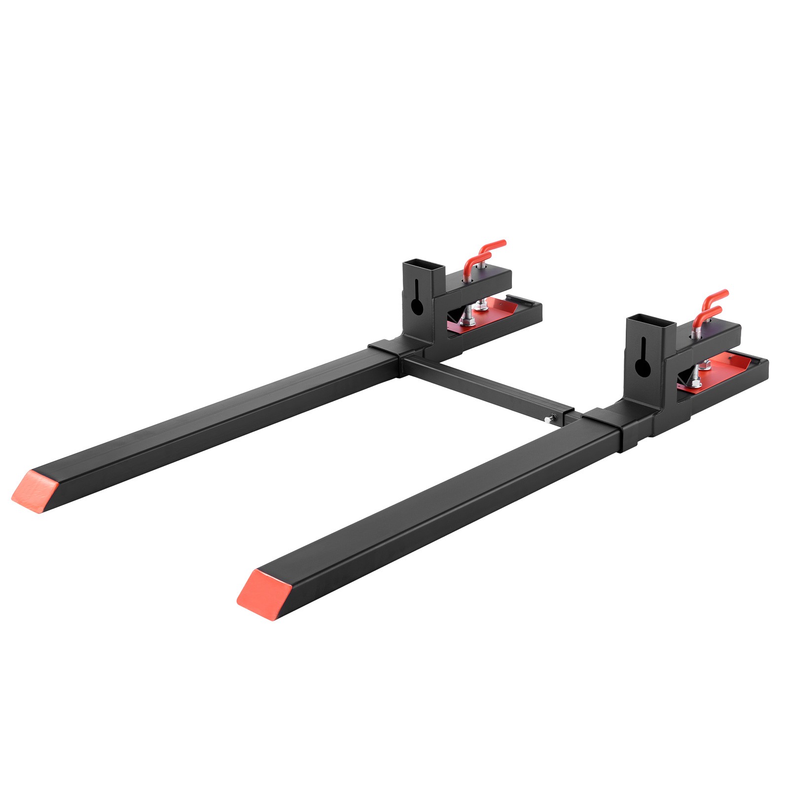 Uimoso 60 inch 4000 lbs Clamp On Pallet Forks, Tractor Forks with Stabilizer Bar