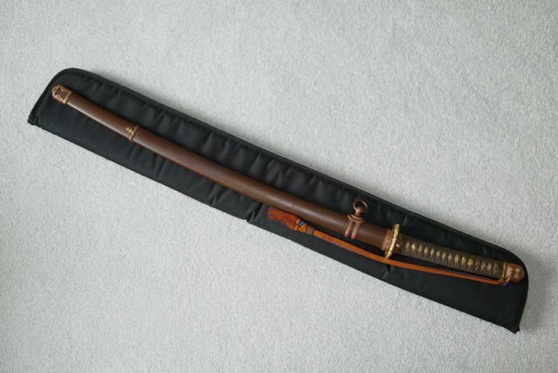 Custom Sword Case 42" X 6" padded, zippered - Perfect fit for WW2 Japanese Sword