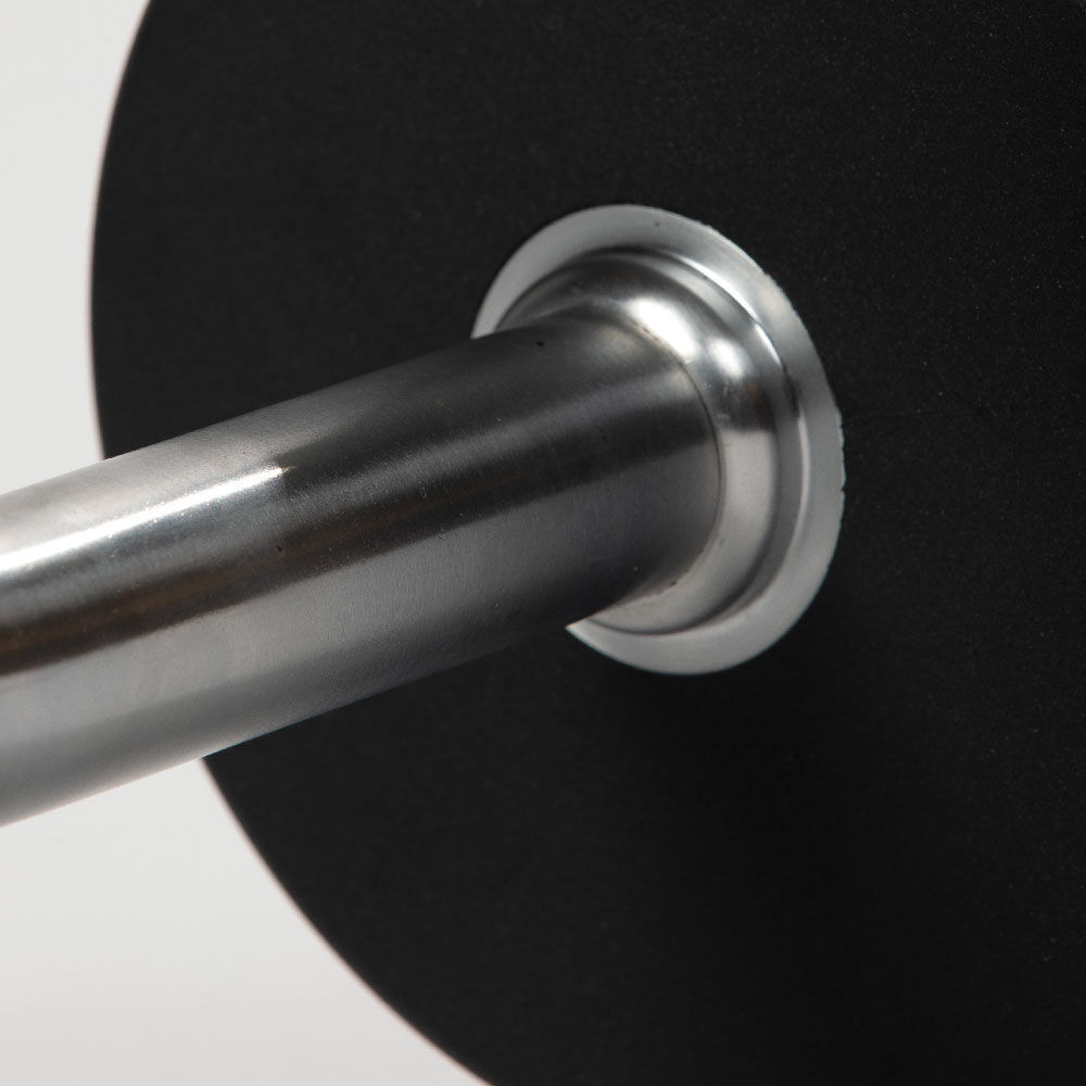 Titan Fitness 40 LB Rubber EZ Curl Fixed Barbell, Pre-Loaded Weight Bar