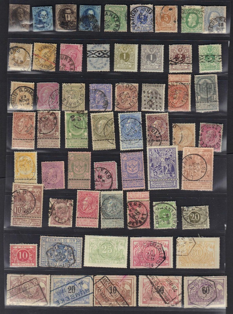 BELGIUM NETHERLANDS LUXEMBOURG 1870-1900's COLL OF 117 CLASSIC STAMPS GEN USED