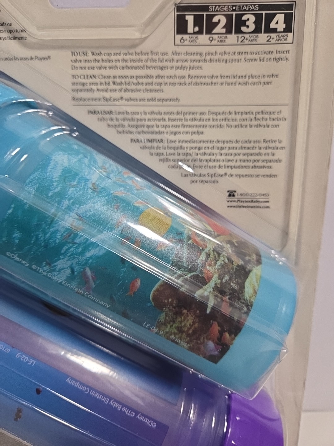 Playtex Little Einsteins Sippy Cup 2 Pack Super Rare HTF Disney New Sealed