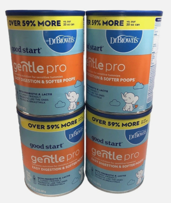 4x Good Start Dr. Brown’s Gentle Pro Baby Powder Sensitive 32 Oz (Total 128oz)