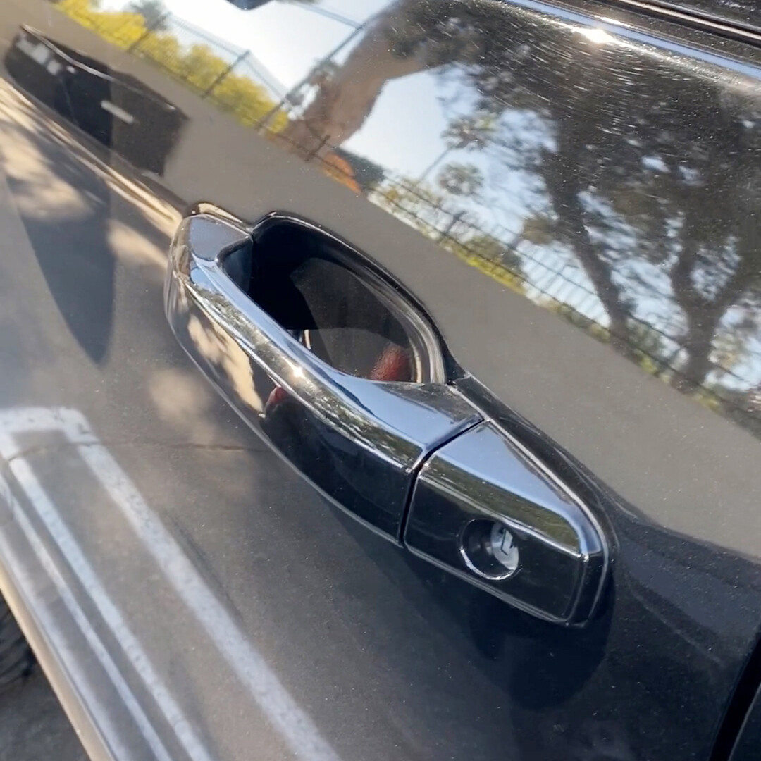 Gloss Black Outside Set of 4 Door Handle Fit 14-19 Chevrolet Silverado 1500 2500