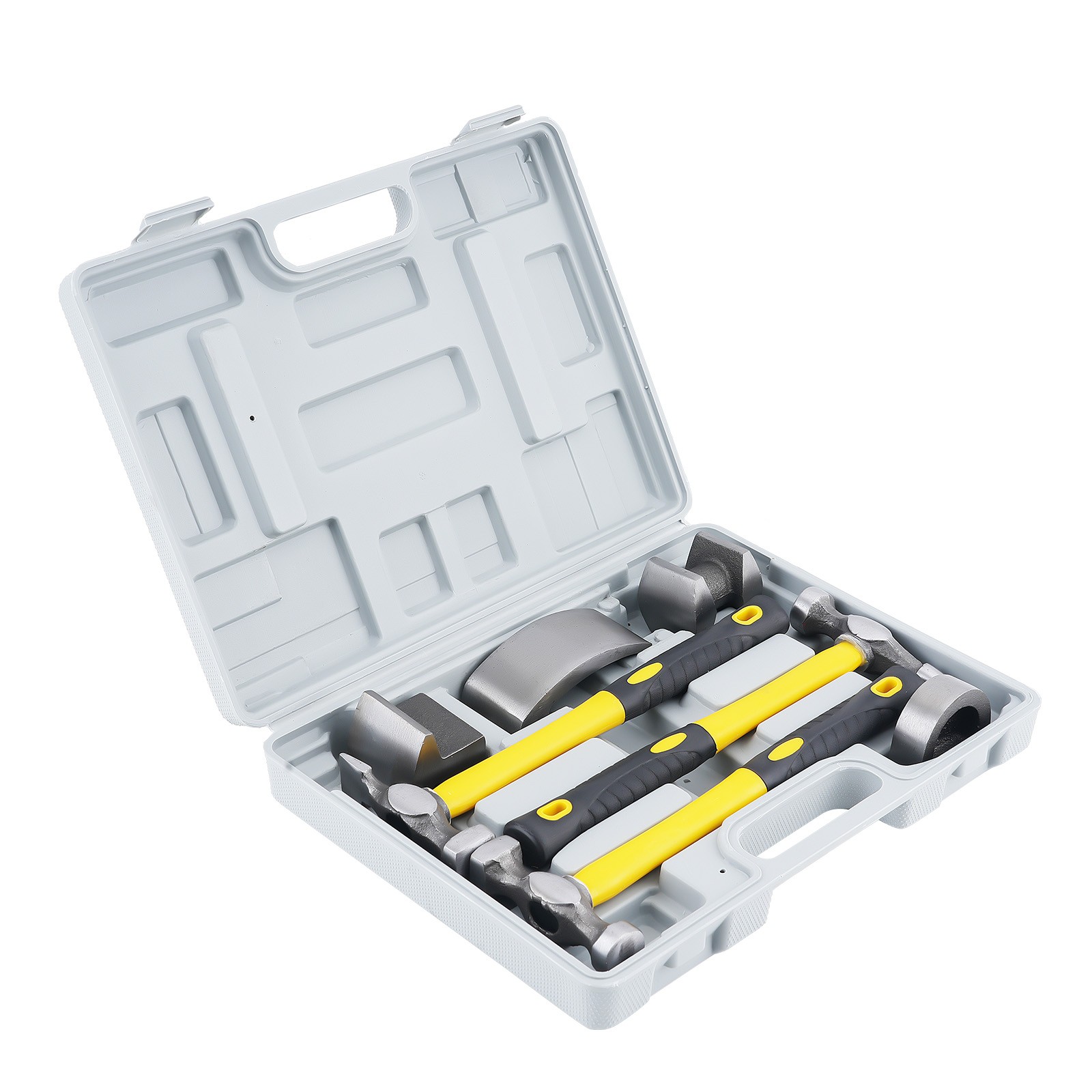 7 Piece Auto Body Hammer Dolly Set Car Dent Repair Tool Kit Steel Fiberglass