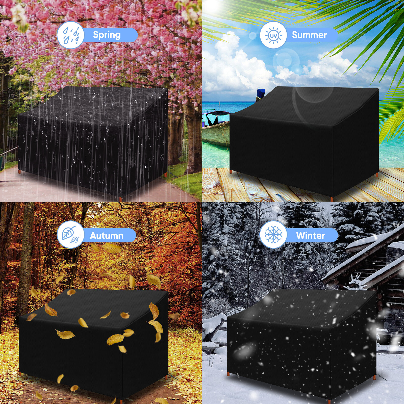 2 Seat light Duty Patio Bench Loveseat Cover Waterproof dustproof Outdoor cover