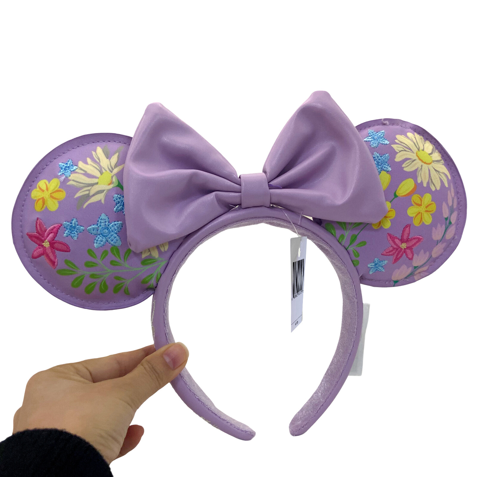 Disney-Parks Anniversary Minnie Mouse Puple Bow Flower Ears Mickey Headband Ears