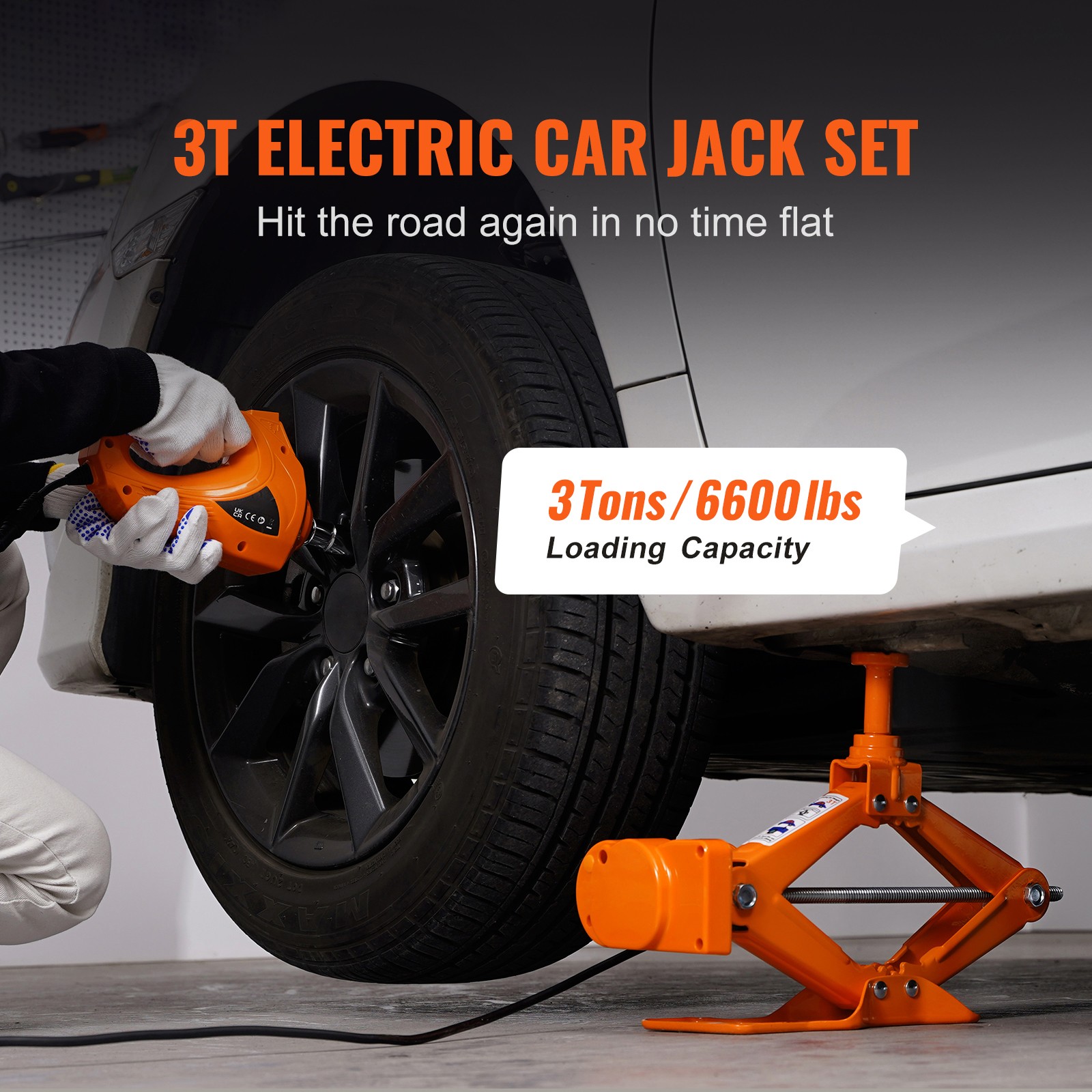 Electric Car Jack Floor Jack 3 Ton Electric Scissor Jack Car Repair Tool