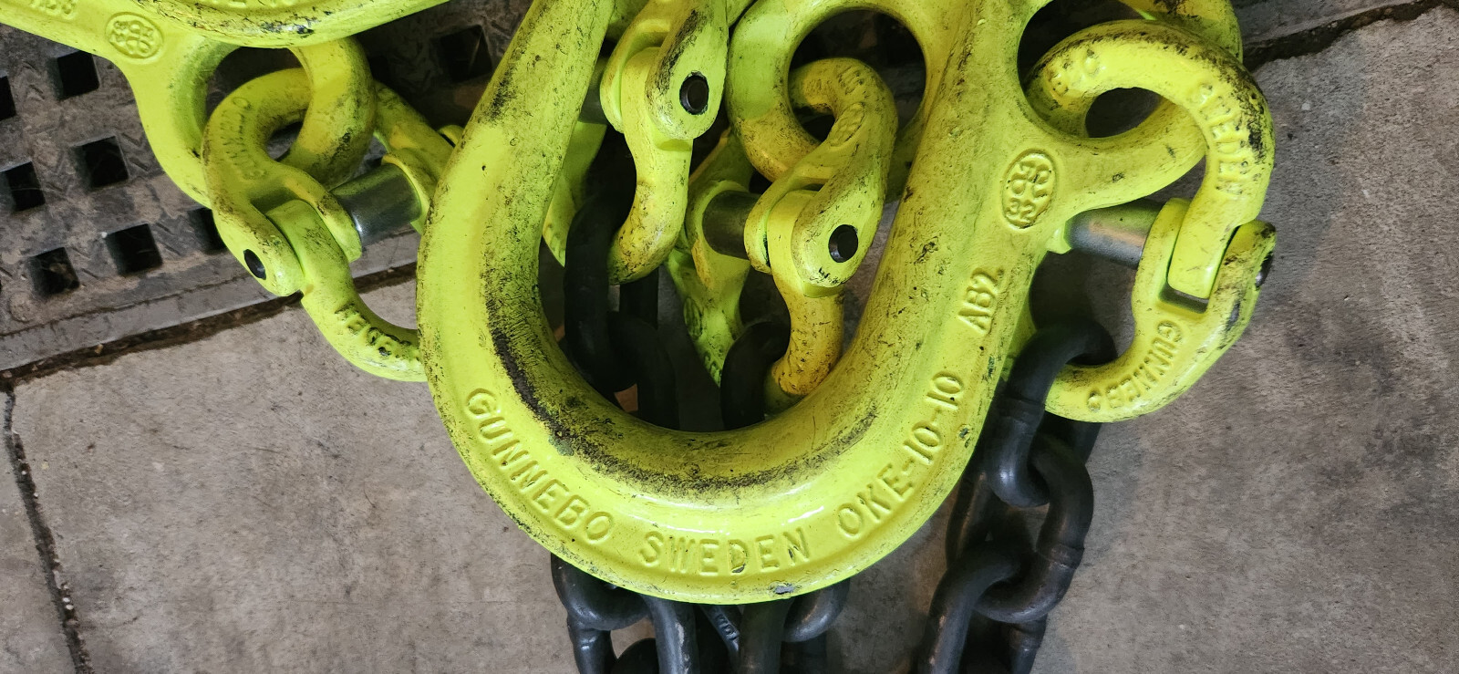 Gunnebo QOF 3/8" Chain 4'-6" Grade 100 4-Leg 22,900 Lb Basket Lifting Sling