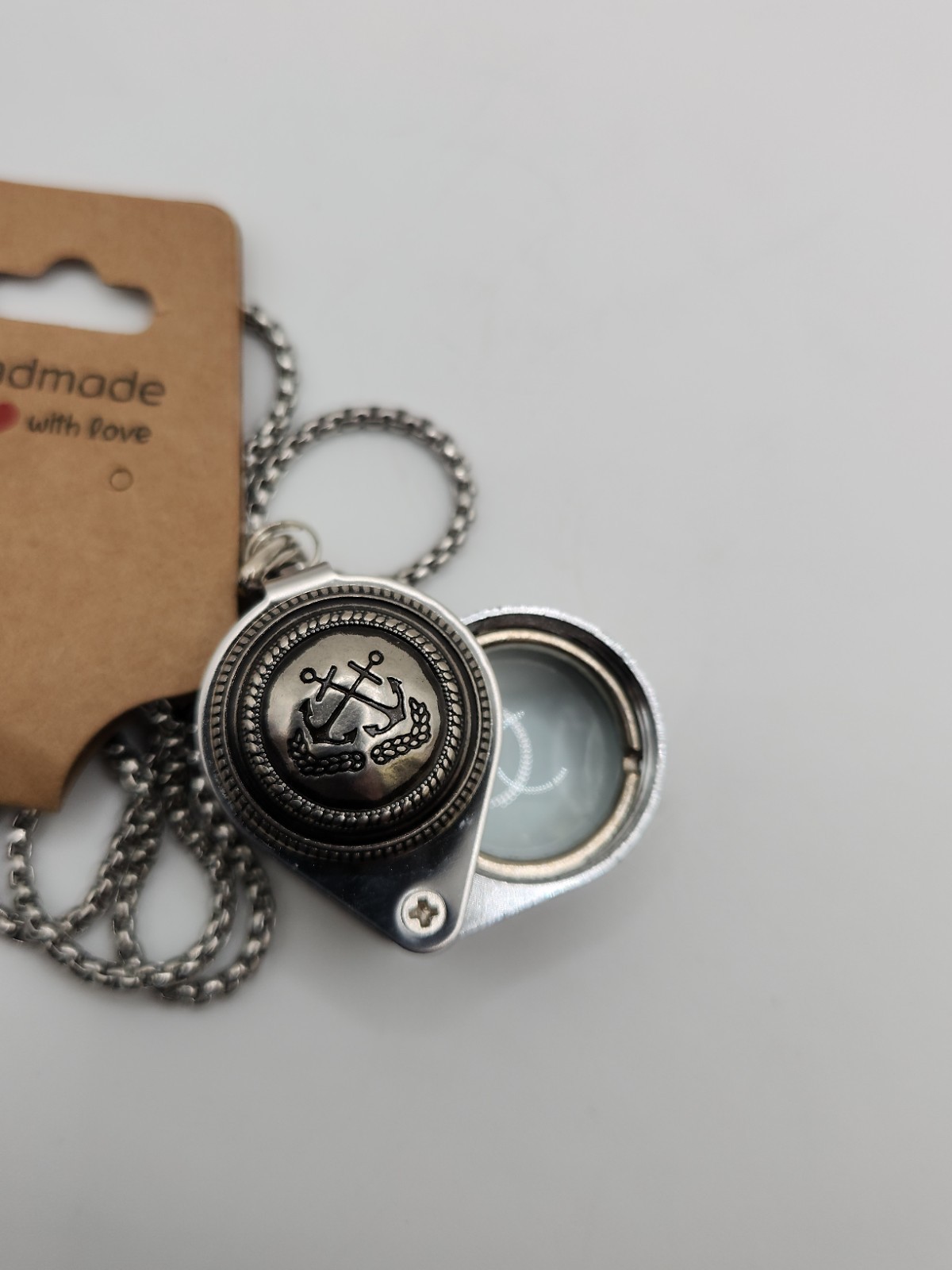 30× Jewelers Loupe Necklace Magnifier Loop Magnifying Glass Jewelry Nautical