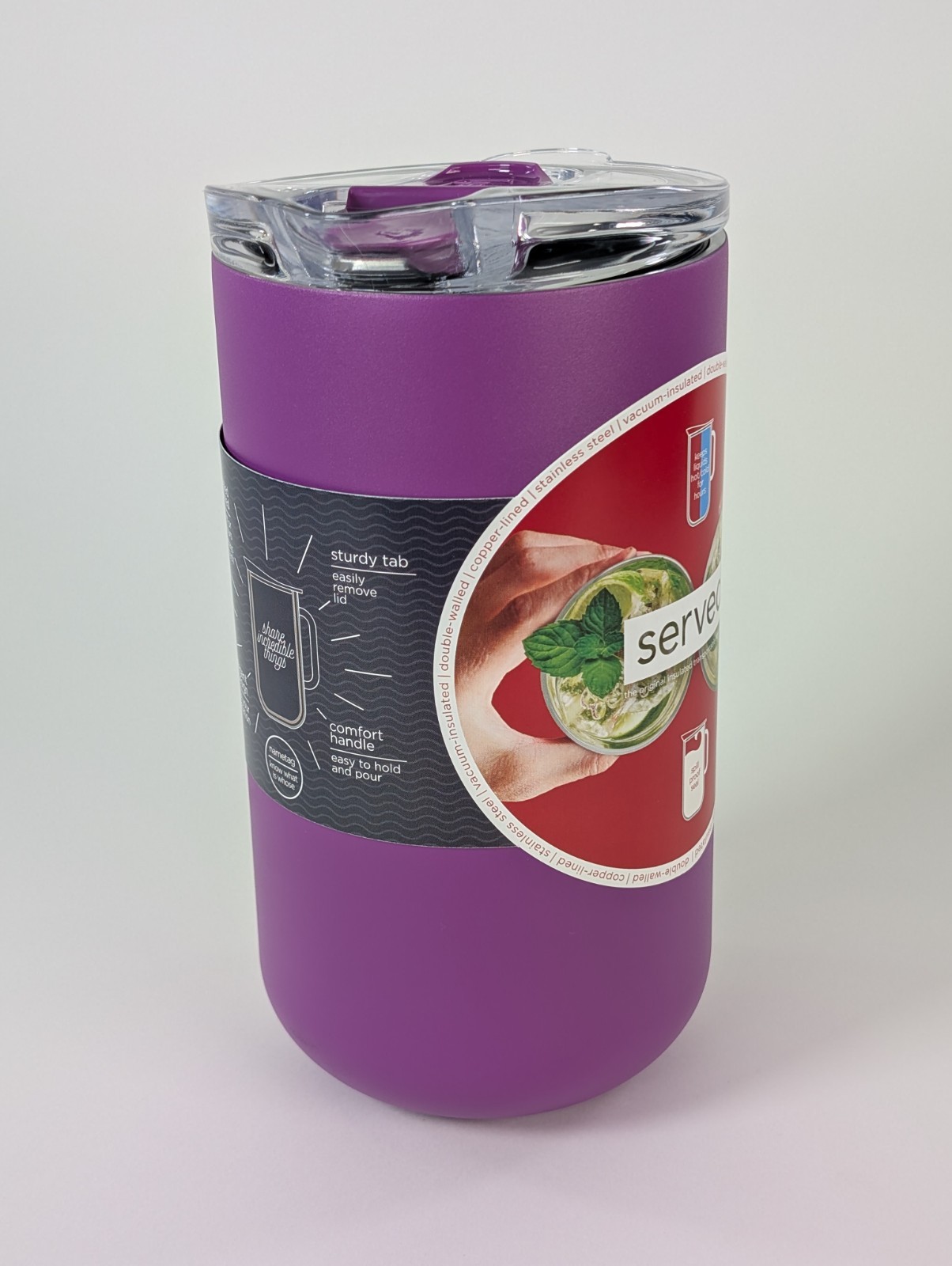 Served I Vacuum-Insulated Double-Walled Copper-Lined Stainless Steel Pitcher, 2L