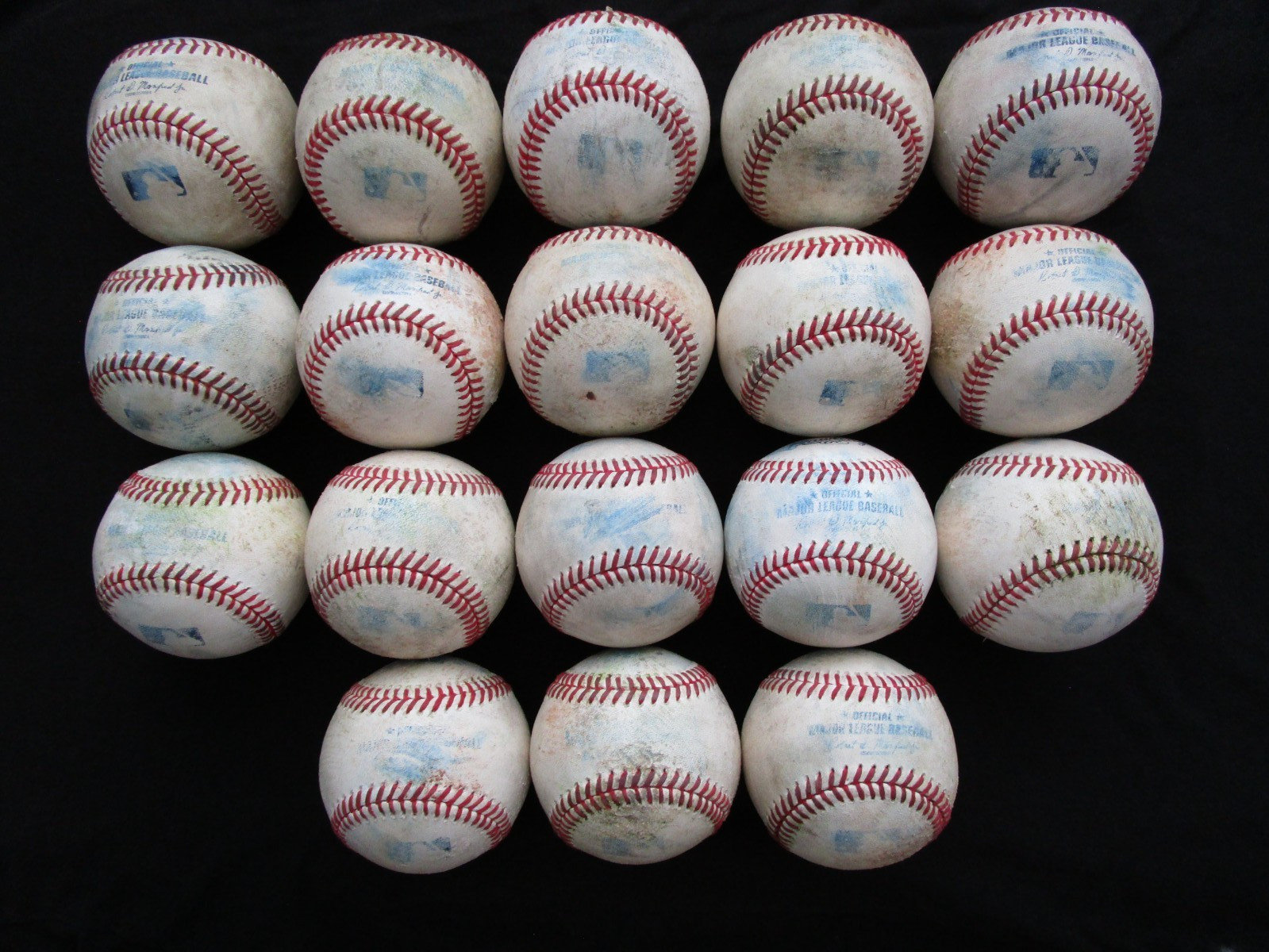 Lot of 18 Rawlings Official Major League Baseballs Manfred Jr MLB 1 1/2 Dozen