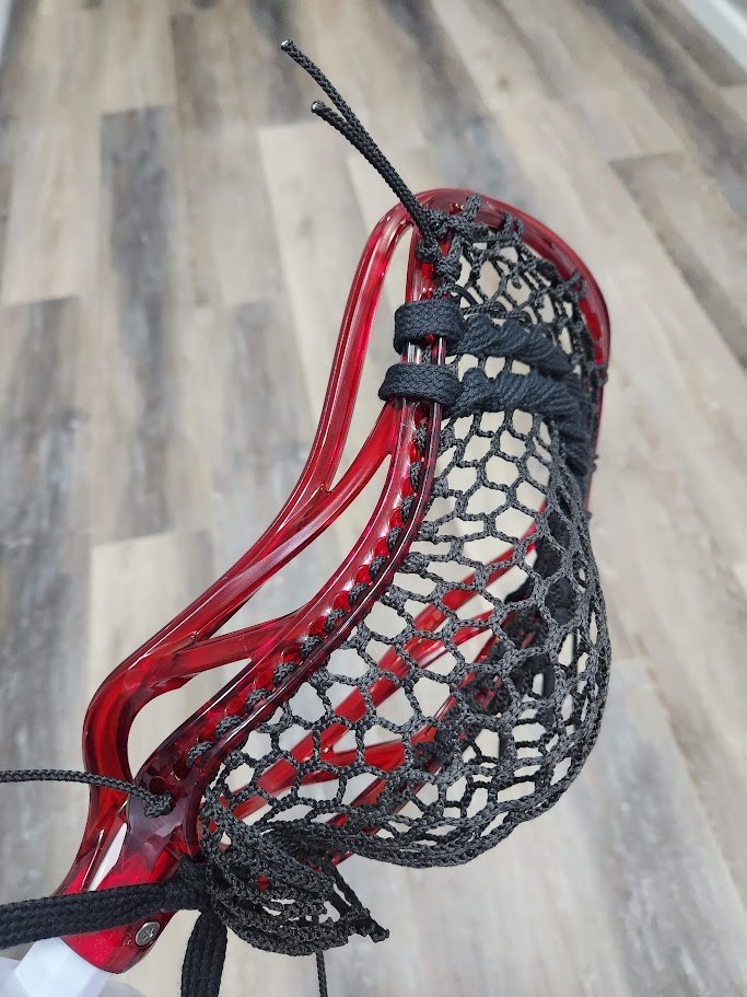 Attack Pocket: New ECD ION Ruby Red Mid Low Pocket Lacrosse Head LAX HERO 4.0