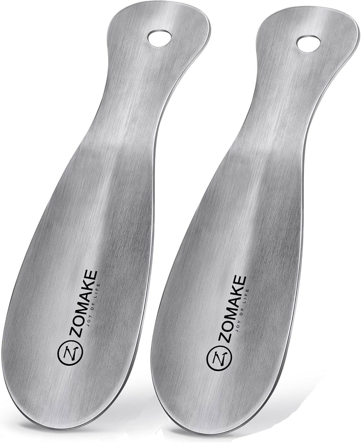 ZOMAKE Metal Shoe Horn, Small Travel Shoehorn for Men Women Kids,7.5'' 2 Pcs