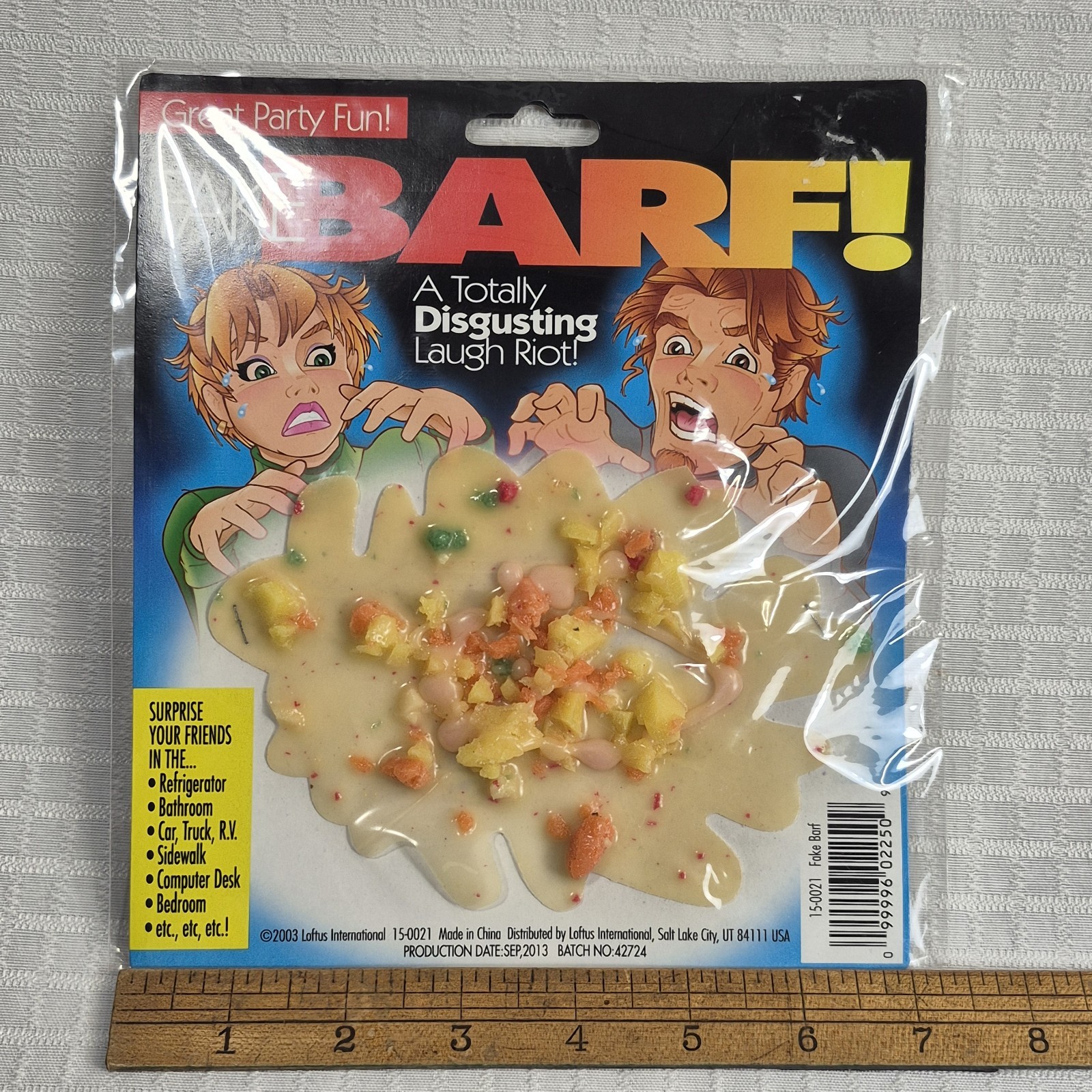 Large FAKE BARF vomit puke up chuck joke gag trick pile of throwup Peas Carrots