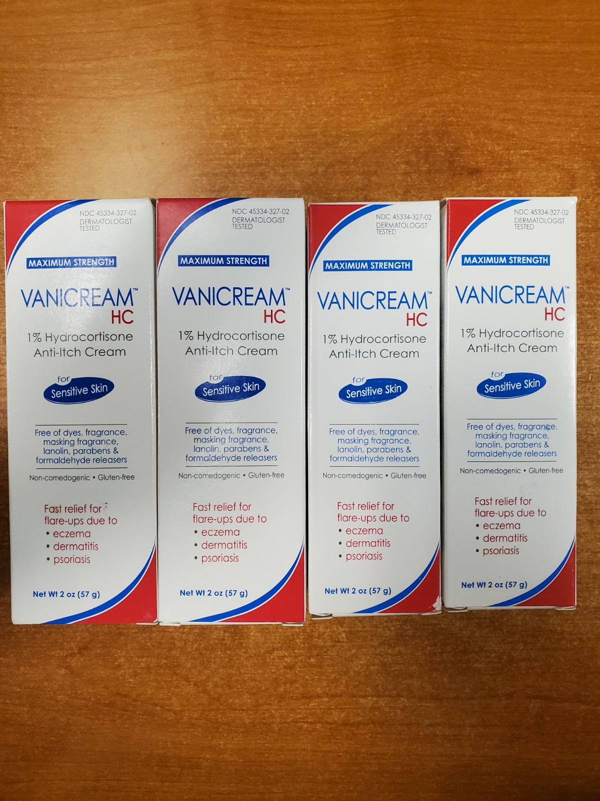 4 Pk: Vanicream HC 1 % Hydrocortisone Cream Sensitive Skin (Exp 8/31/26) 7028