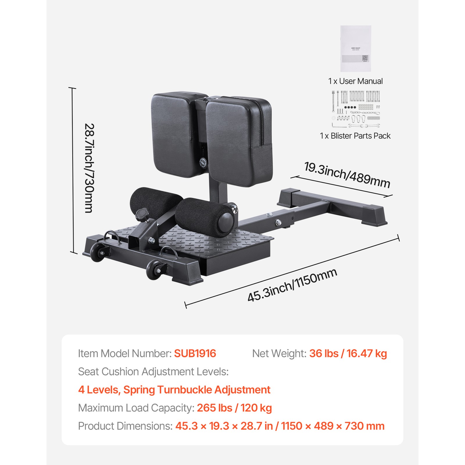 Uimoso Foldable Sissy Squat Machine for Glutes and Lower Body Workouts