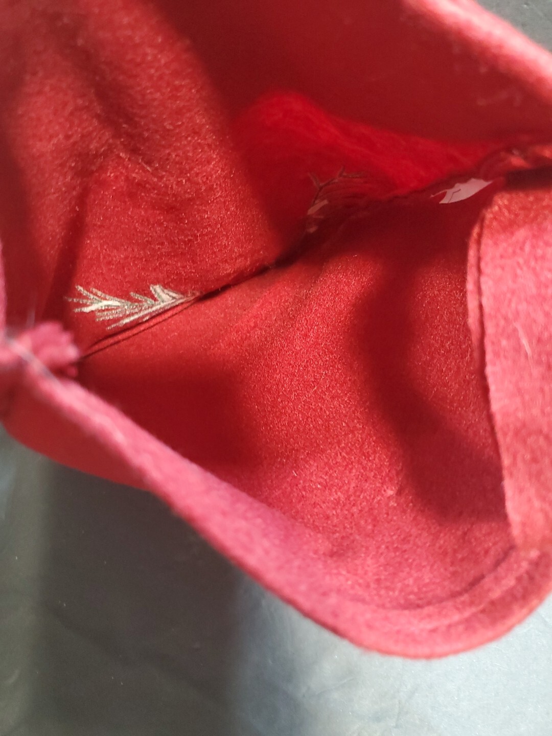 CHRISTMAS EVE 3D SANTA FELTED WOOL PINE CONE MITTEN CHRISTMAS STOCKING 17.5"