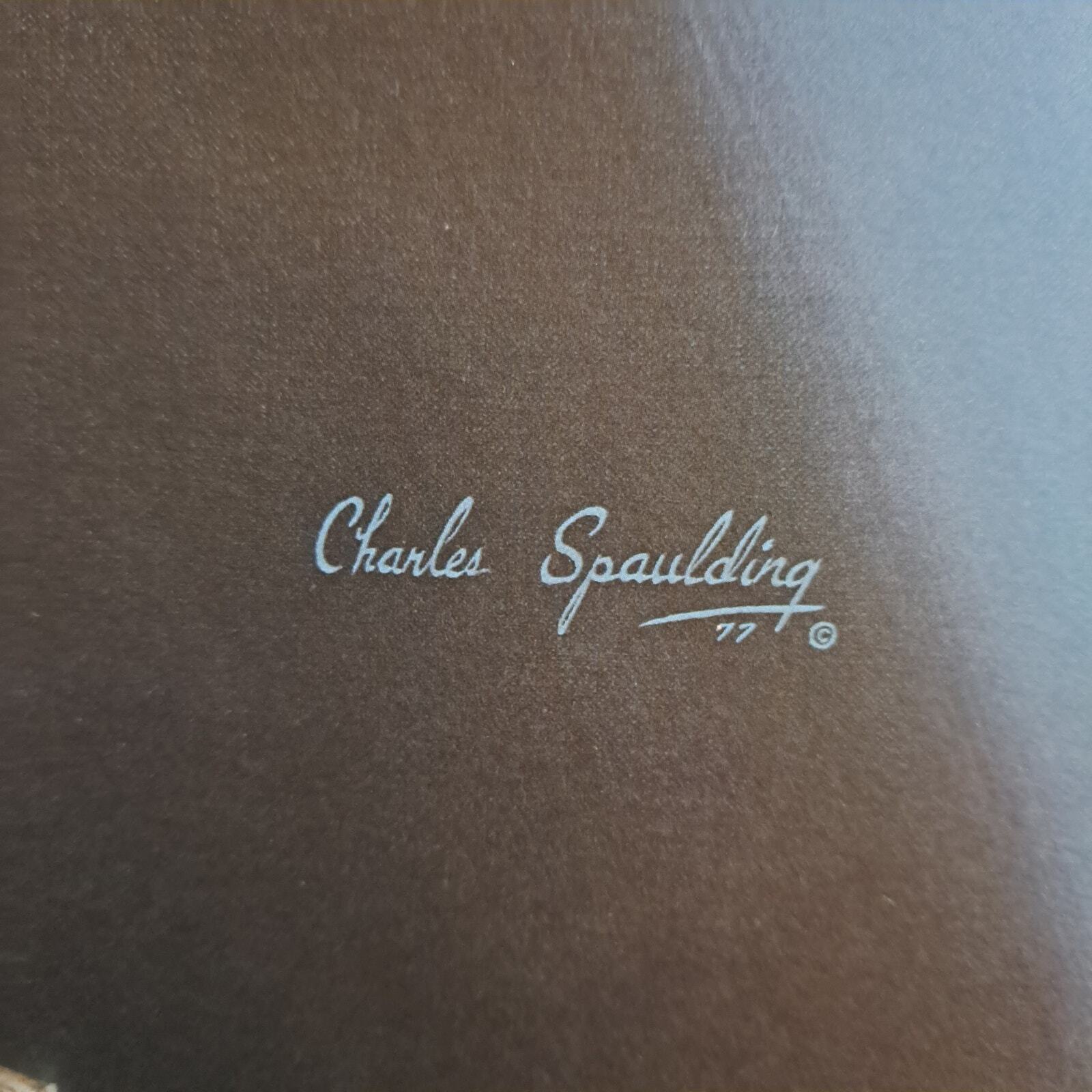 Vintage 1977 Charles Spaulding Signed Print ALOHA Elvis Presley Hawaii The King