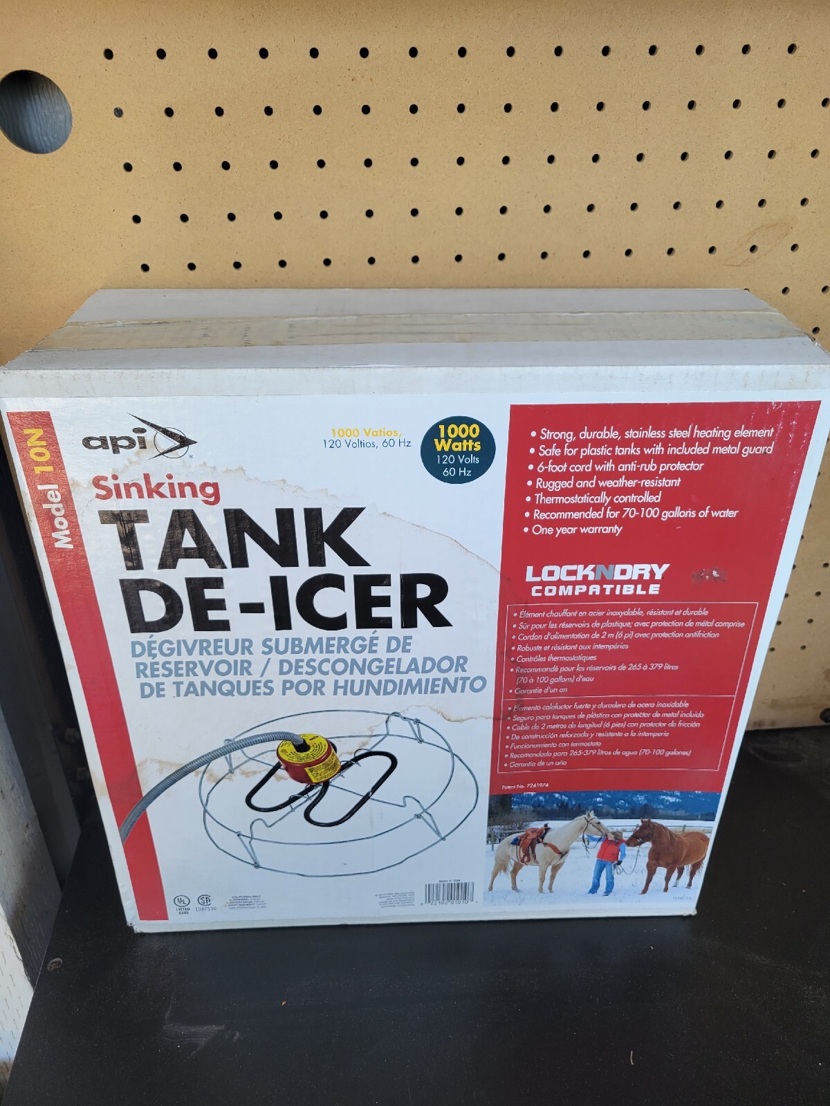 10N Sinking Tank De-Icer 1000W-Plastic, Allied Precision/Miller Mfg