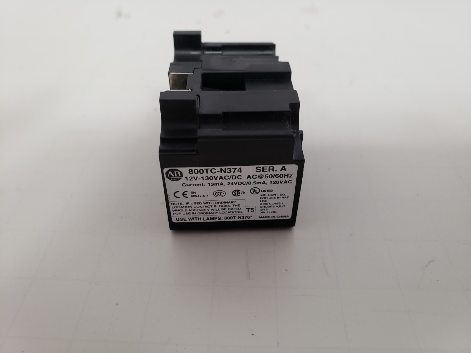 ALLEN BRADLEY 800TC-N374 UNIVERSAL LED MODULE 12-130 VAC/DC SERIES A NNB