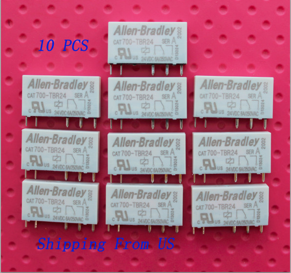 10pcs CAT 700-TBR24 6A 250VAC 24VDC 5Pins For Allen-Bradley CAT700-TBR24 Relay