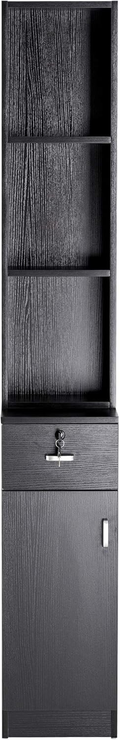 Hair Salon Wall Mount Station with Lockable Drawer and Cabinet, Barber Equipment