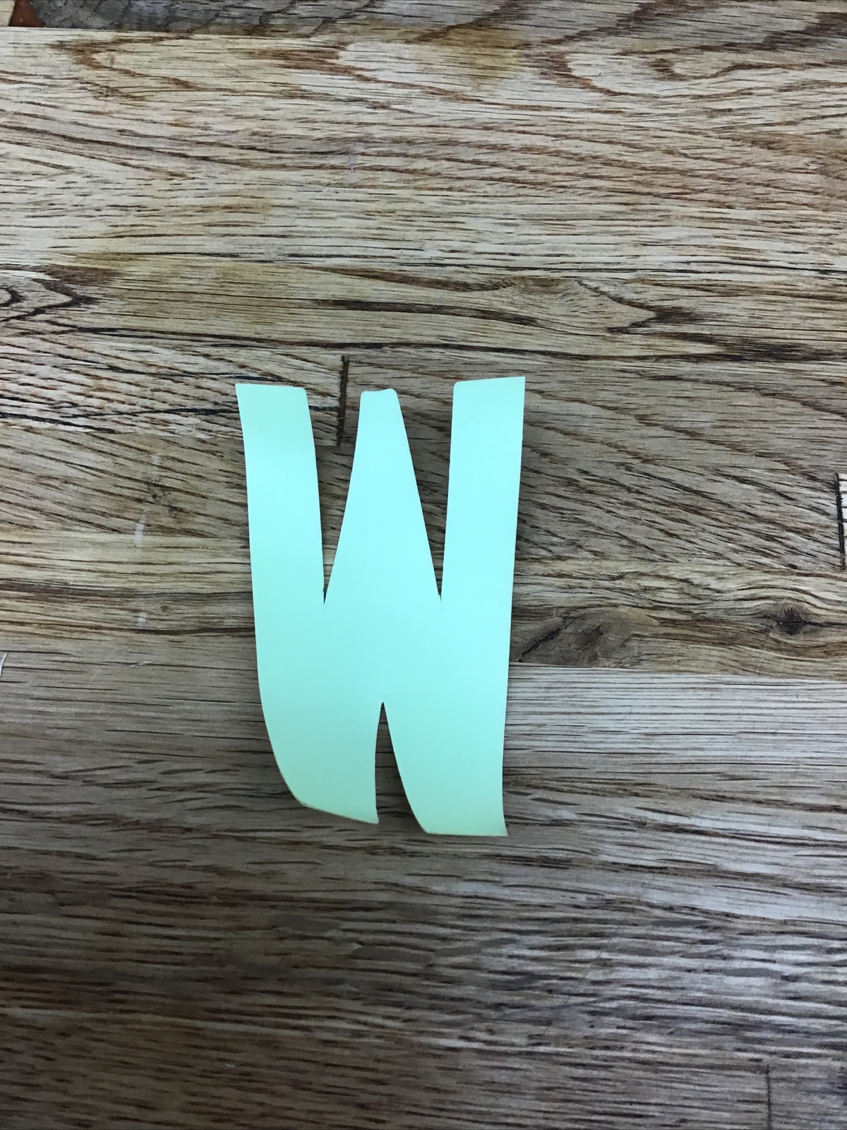 Firefighter / EMT Turnout Coat Reflective Iron-On Letter  “W” Lime Green D-6