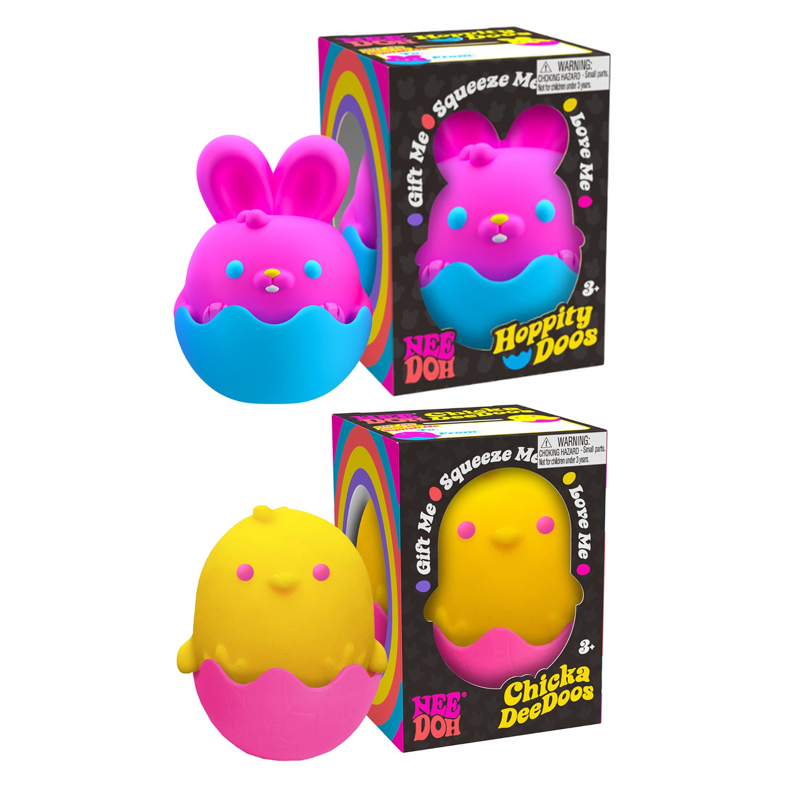 NeeDoh Bunnies & Chicks Assortment Fidget Squish Toy Squeeze Ball Easter Gift